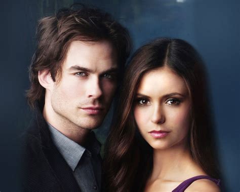 what seasons were damon and elena dating in real life